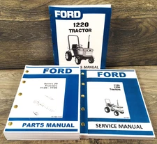 Ford 1220 Tractor Service Parts Operators Manual Repair Shop Set Workshop Owners