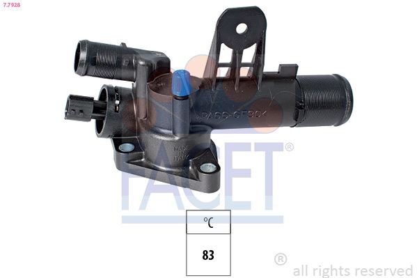 Facet Thermostat, KüHlmittel 7.7928 FüR Dacia Passend FüR Nissan Renault-image
