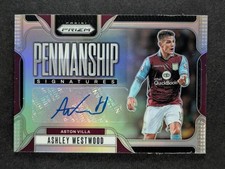 2024-25 Panini Prizm EPL ASHLEY WESTWOOD 50/99 Auto Silver Penmanship #P-AW