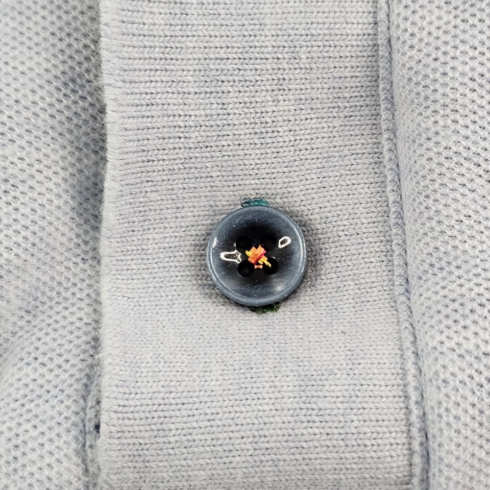 Camisa Polo Robert Graham Azul Manga Corta Calce Clásico Algodón Modal Para Hombre L Foto 4 de 4