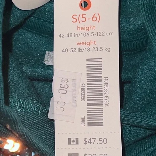 Gymboree Girls Green Sequined Hoodie Sweatshirt It's Our World Small NWT - Picture 5 of 7