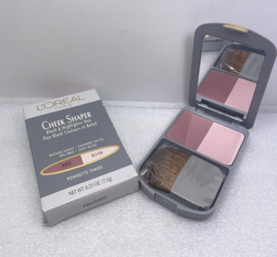 New L'OREAL CHEEK SHAPER Blush & Highlighter Duo - ROSE BLUSH  **RARE ORIG