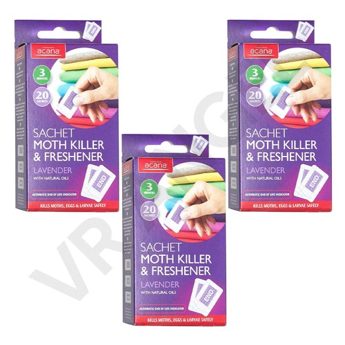 Acana Moth Killer Complete Range Hanging Units Traps Refills Lavender Freshener - Picture 29 of 60