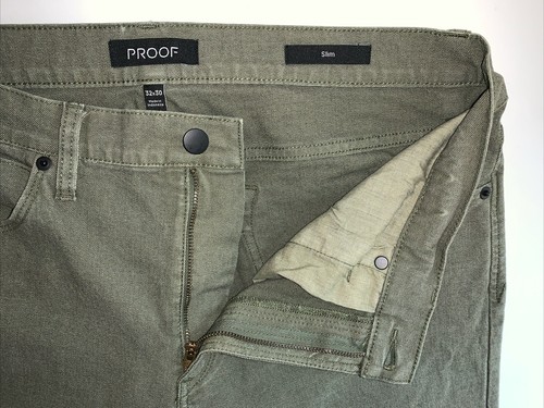 Proof Slim Jeans, Men's 32x30, Green - Picture 3 of 8