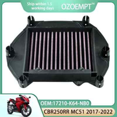 Motorcycle Air Filter Apply to CBR250RR MC51 2017-2022 OEM: 17210