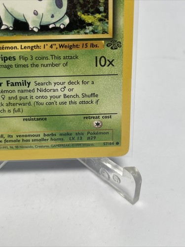 NIDORAN - Jungle Set - 57/64 - Comune - Carta Pokemon - Illimitata - NM - Foto 5 di 7