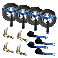 4 Set 2 X 10 Ratchet Wheel Lift Lasso Strap W Snap Hook Tow Truck Flatbed