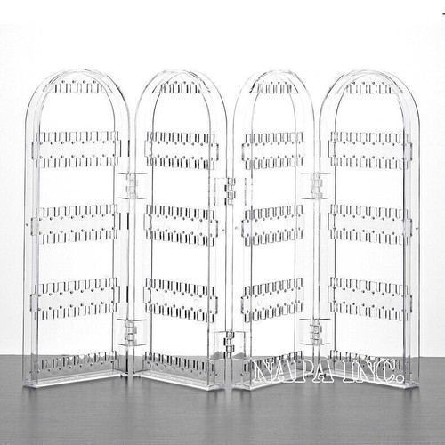 Folding Acrylic Earrings Rack Jewelry Display Stand Storage Holder Organizer Box - Picture 8 of 12