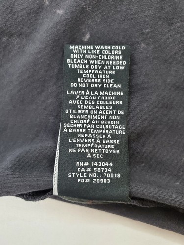 7 For All Mankind Donna Camicia Camicetta Top 70018 Larga Cotone Nera TAGLIA S - Foto 8 di 11