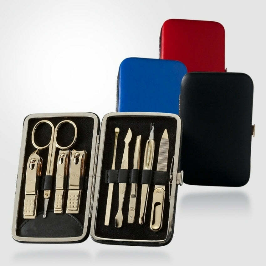 777 Three Seven Gold Nail Clippers 9 Pieces Beauty Set TS-343EXG