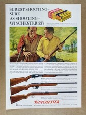 Rifles Winchester Modelo 61 77 55 1960 anuncio impreso vintage