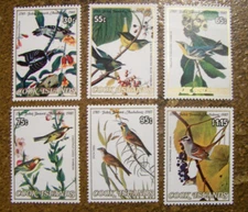 Cook Islands #849-854 1985 Audubon Birds and Flowers Issue MNH