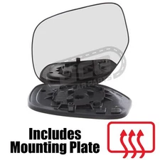 Mitsubishi ASX 2010-> Heated Convex Wing Door Mirror Glass Passenger Side Left