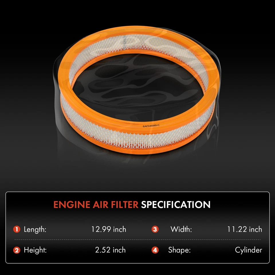 2pcs Engine Air Filter for Ford Mustang 1969-1971 1973 LTD Custom Thunderbird - Image 2 of 4