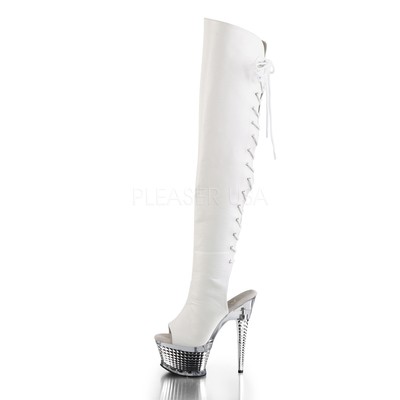 white thigh high boots size 11