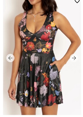 Blackmilk The Nymph Garden MARILYN DRESS  LIMITED Size L Black Milk RARE 
