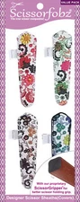 SCISSORFOBZ Designer Scissors Sheath Cover 4Pk Small Victorian Floral Garden