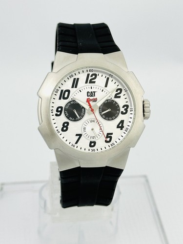 Caterpillar Men's CAT R6 149 21 211 GRIPPER Silver Dial Black Rubber StrapWatch - Picture 20 of 23