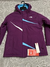 NWT GIRLS THE NORTH FACE HOODED WATERPROOF PURPLE JACKET. SIZE XL-18 MSRP 130