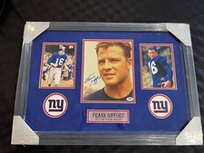 FRANK GIFFORD 1977 HOF INDUCTEE FRAMED PHOTO 26x18 PSA/DNA AUTHENTIC Auto GIANTS
