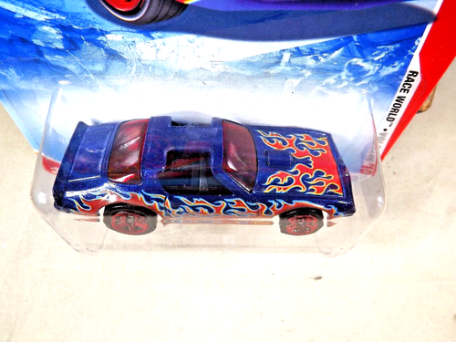 2010 Hot Wheels #219 Race World-Volcano 2/4 HOT BIRD Blue Variant w/Red 5 Spokes - 第 3/5 張圖片