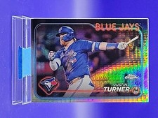 Justin Turner 2024 Topps Chrome Prism Refractor SP 🔥 Blue Jays