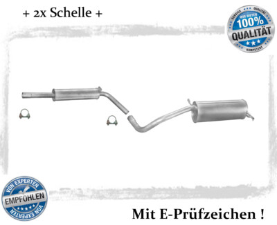 Auspuffanlage VW Polo 9N 1.2 40/47KW Bj.01-05 Auspuff Endtopf Mitteltopf Schelle