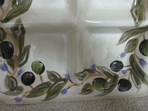 Napa Olives Hand Painted CollectionTabletops Unlimited Dipping Bowl/Large - Picture 2 of 5