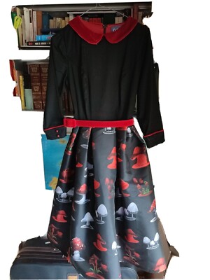 UK ''Collectif Vintage'' Pilze Pilze Kawaii süß Halloween Tee Party Kleid 