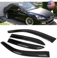 Out-Channel Window Visor Set Sun Vent Rain Wind Guard Shade For 03-07 Accord 4D