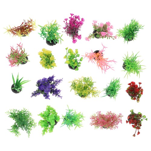 20 Pcs Aquarium Decoration Water Plants Fish Tank Artificial Decorative Aquatic