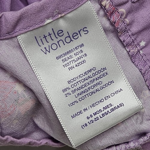 Little Wonders Girls Baby Long Sleeve Ruffles Purple Fairy Top Size 6-9 Months - Picture 10 of 11