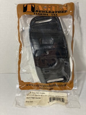 Tagua BH2-500 Quick Draw Belt Holster, HK 45 Auto, Black, Right Hand