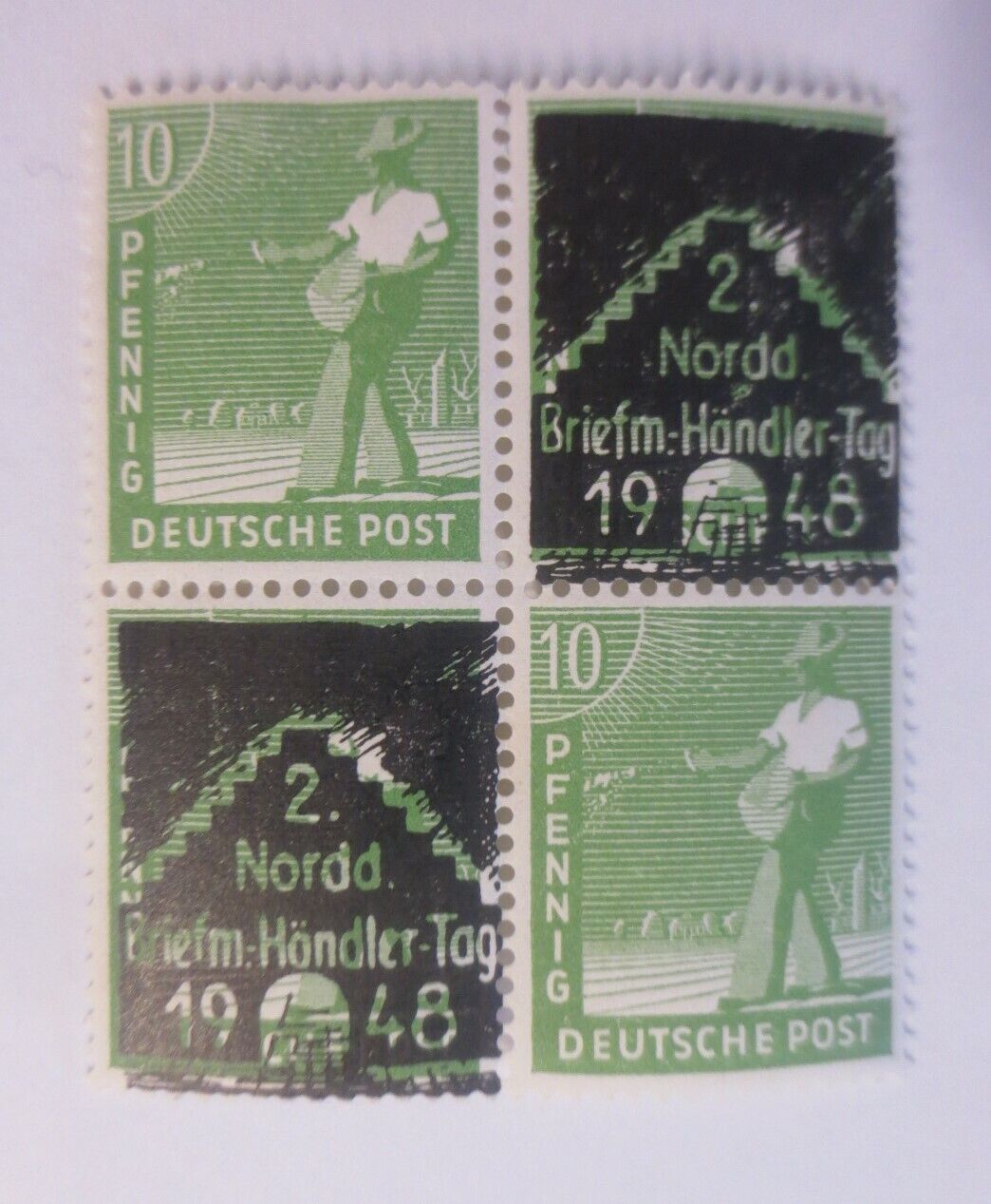 2nd North German Stamp Dealer Day 1948 w Flensburg ♥ (49695)