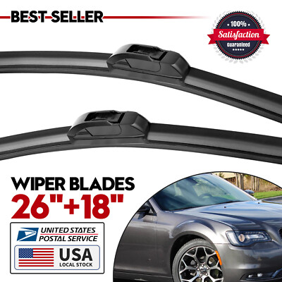 Set 26''&18'' Bracketless OEM Windshield Wiper Blades For Mitsubishi Lancer 2008