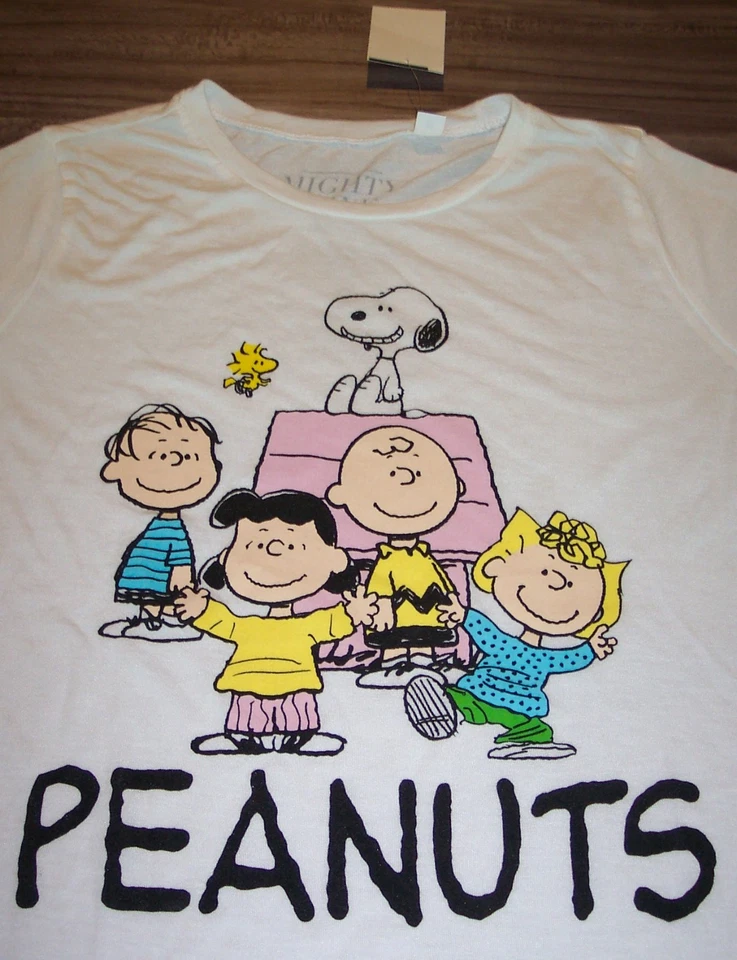 WOMEN'S TEEN Peanuts SNOOPY CHARLIE BROWN LUCY LINUS T-shirt SMALL NEW w/ TAG — 第 2/3 张图片