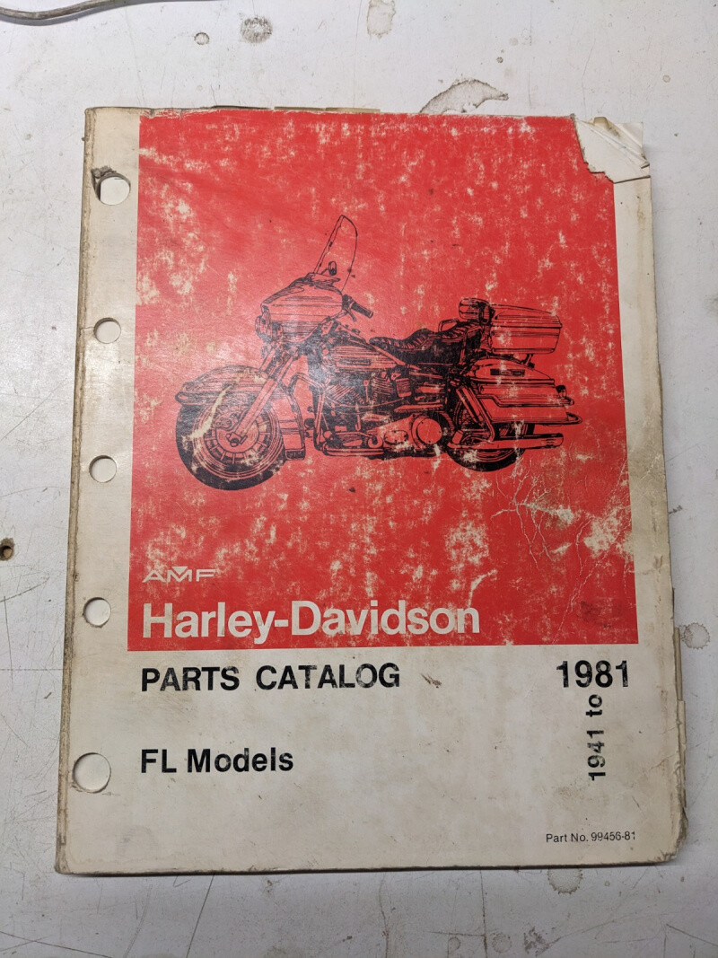 HARLEY DAVIDSON MOTORCYCLE HD PARTS CATALOG MANUAL FL MODELS