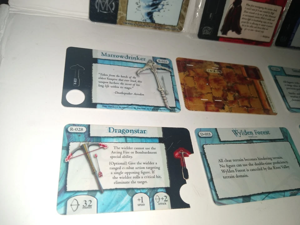 Lot Of (9) Mage Knight Unpunched Approved Play RelicsCards & Pin - Image 2 of 4