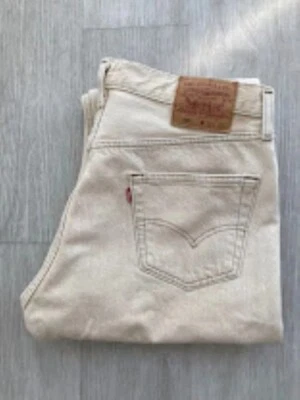 Jeans Levi's 501 beige Made in USA Taille 43 Superbe état ref 703 - Photo 1/4