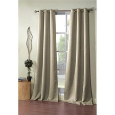 BLACKOUT 365 STEYNA BLACKOUT GROMMET CURTAIN PANELS, BEIGE 38"W X 84"L