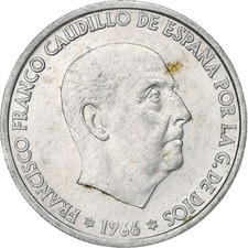 [#1260604] Spain, Francisco Franco, caudillo, 50 Centimos, 1971, Aluminum, AU(55