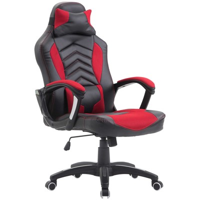 HOMCOM 6 Vibrating Point Massage Computer Gaming Chair 5 Modes,Racing Style