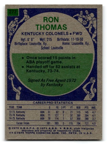 1975-76 Topps Basketball Poor to Good You Choose, Complete Your Set #1-330 - Bild 393 von 459