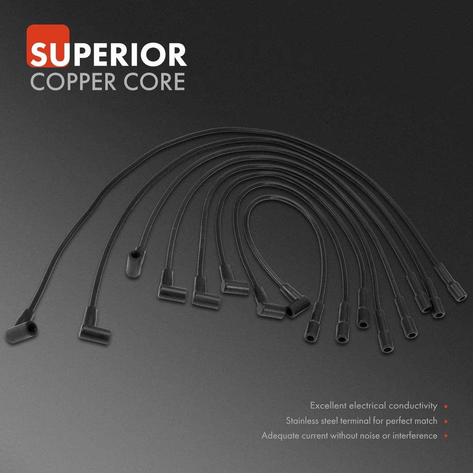 8 juegos de cables de bujías para Chevrolet Malibu Buick Century Pontiac Bonneville Foto 2 de 4