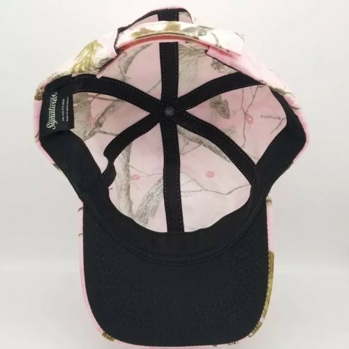 Pink Camoflauge Cap Hat Hook and Loop Adjustable Signature Realtree Hunting - Picture 5 of 5