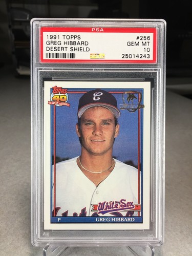 1991 Topps Desert Shield Greg Hibbard #256 - PSA 10 - Chicago White Sox - 第 1/2 張圖片
