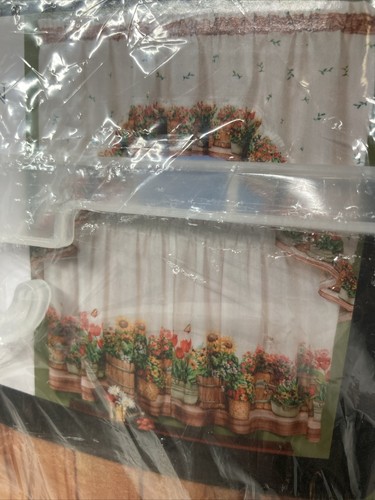 Country Garden Complete Kitchen Curtain Tier & Swag Set #1525 Windows Up To 36" - Picture 4 of 12