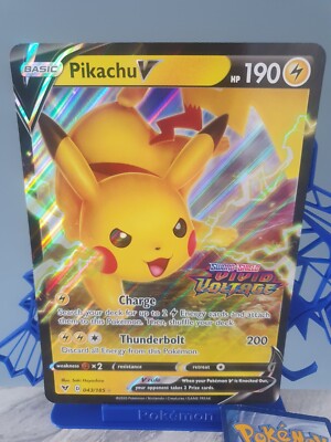 Pokémon TCG Pikachu V 043/185 Vivid Voltage Stamped Jumbo Promo