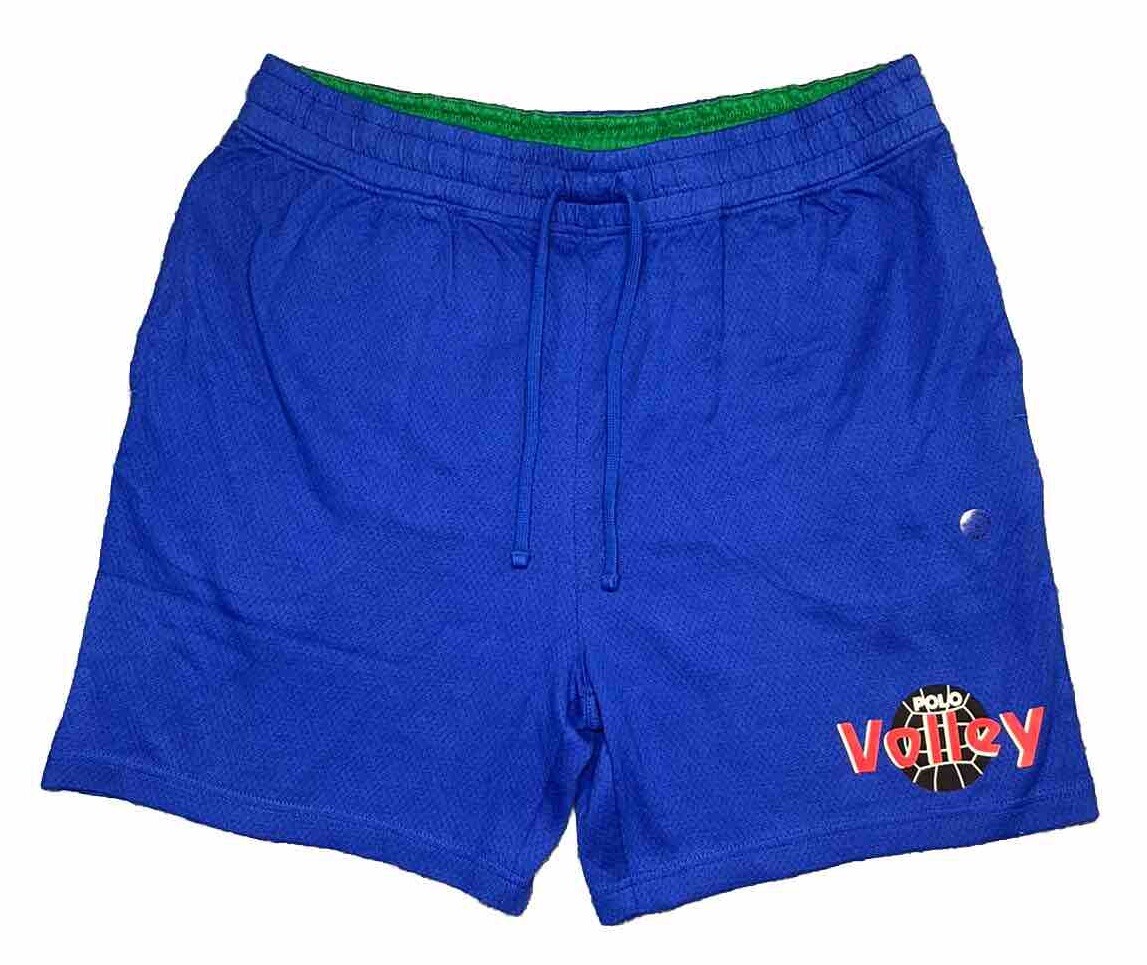 Mens Large L POLO RALPH LAUREN Volleyball Beach Volley Shorts Mesh