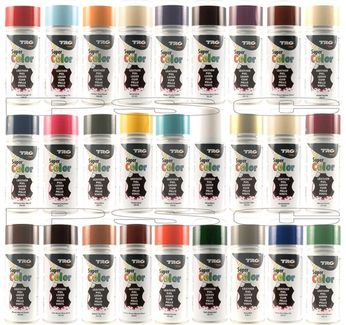 TRG Leather Vinyl Dye Spray Shoes Boots Handbags Car Seats 150ml All Colour Dye
